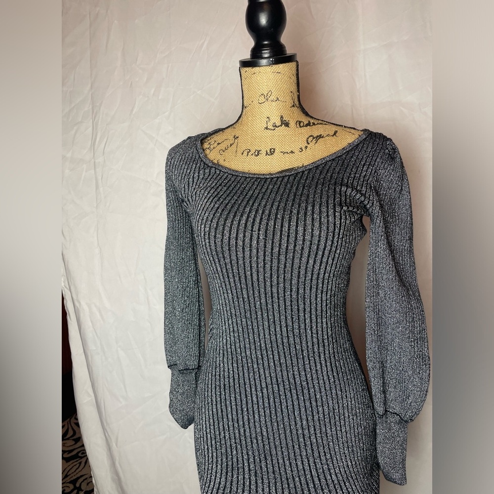 Sparkly grey/black tight fitted short dress